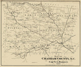 1870 Map of Chatham County North Carolina