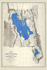 1850 Map of the Great Salt Lake Utah and Adjacent Country