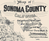 1902 Map of Sonoma County California