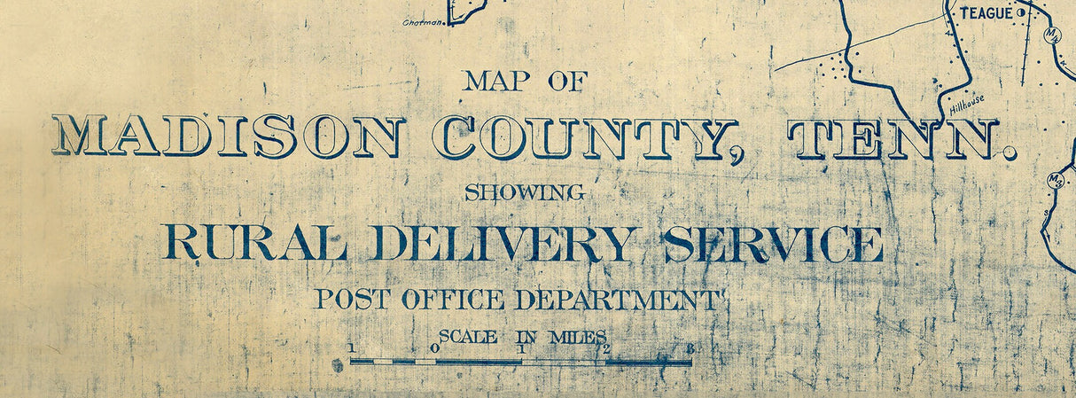 1930 Map of Madison County Tennessee