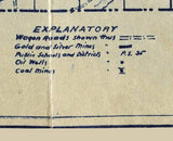 1914 Map of Boulder County Colorado Oil Wells