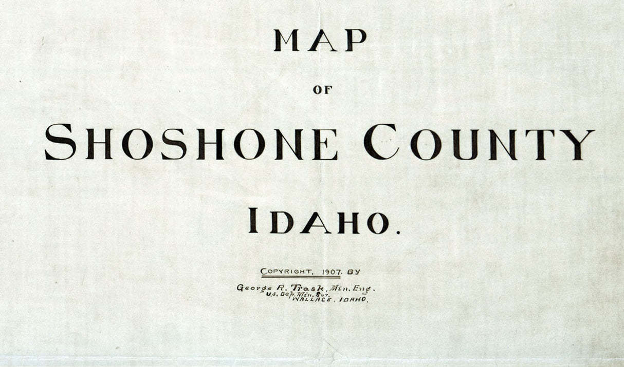 1907 Map of Shoshone County Idaho