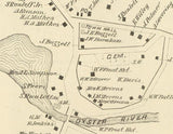 1892 Map of Durham Strafford County New Hampshire