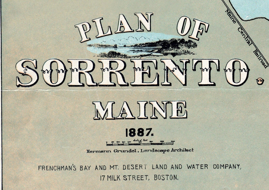 1887 Map of Sorrento Maine