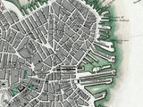 1853 Map of Boston Charlestown and Roxbury Massachusetts