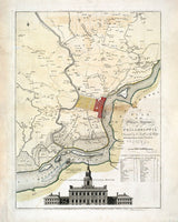 1777 Map Plan of the city and environs of Philadelphia Pennsylvania