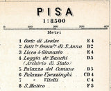 1910 Map of Pisa Italy By Baedeker