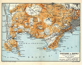 1910 Map of Naples Italy by Baedeker