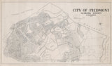 1914 Map of Piedmont Alameda County California