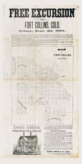 1887 Map of Fort Collins Colorado