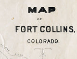 1887 Map of Fort Collins Colorado