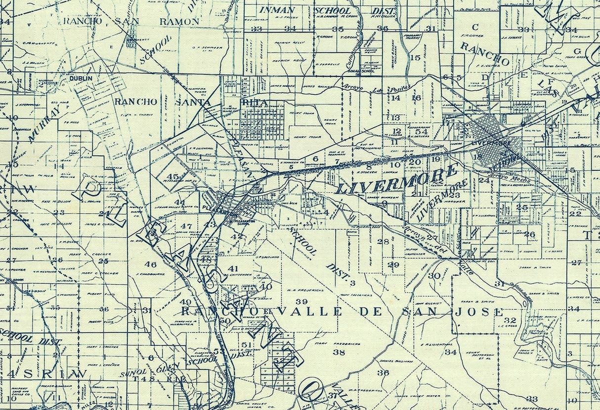 1910 Map of Alameda County California