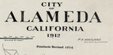 1912 Map of Alameda California