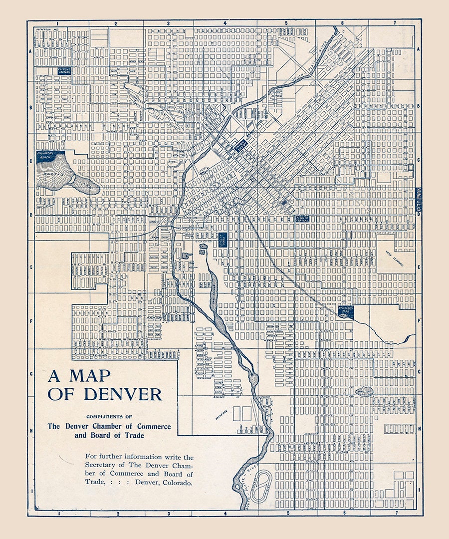 1900 Map of Denver Colorado