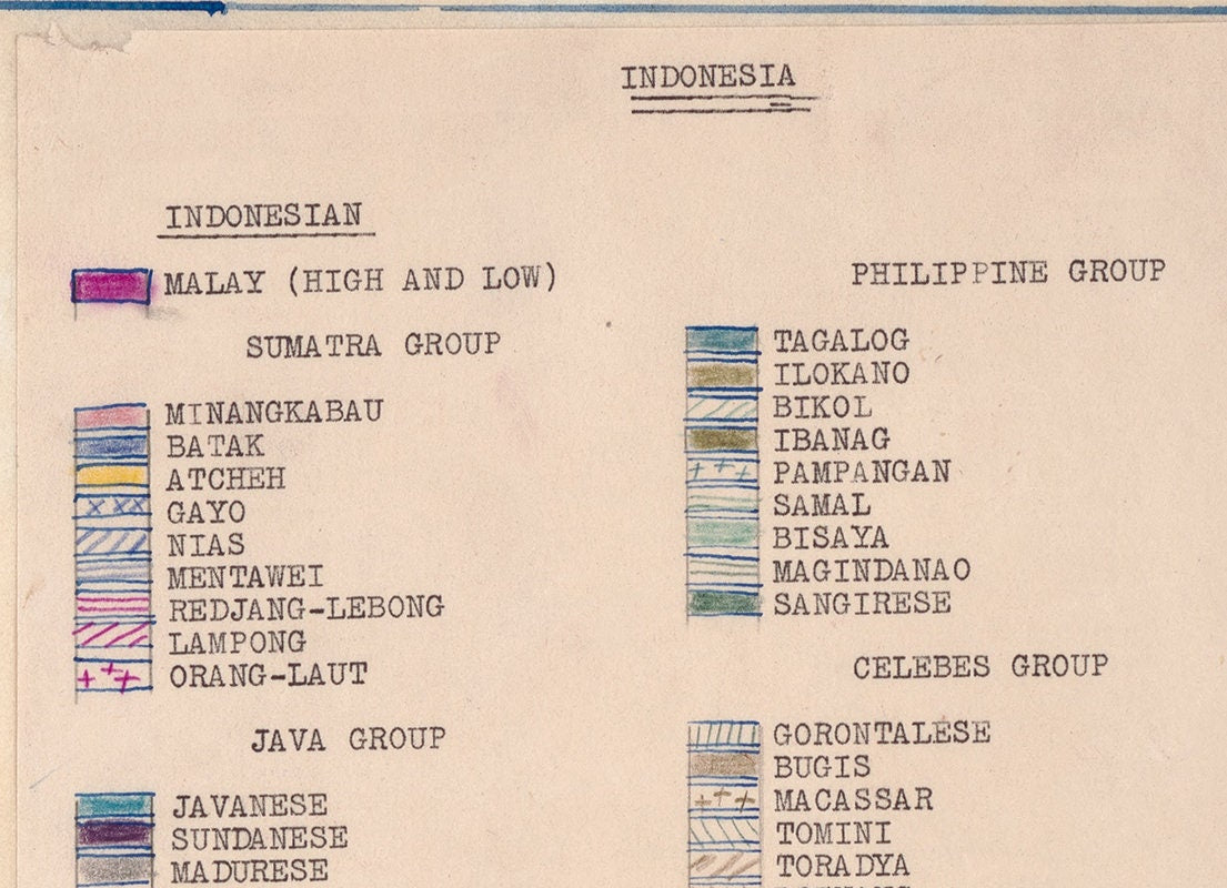 1943 Map of Indonesia