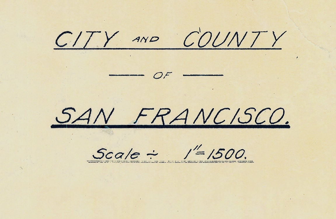 1906 Map of San Francisco California