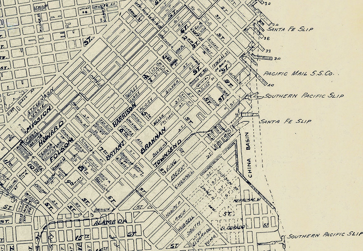 1906 Map of San Francisco California