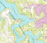 1992 Map of Piedmont Lake Ohio