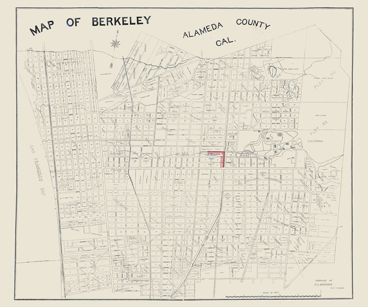 1902 Map of Berkeley Alameda County California