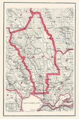 1914 Map of Napa County California