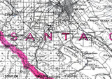 1914 Map of Santa Clara County California