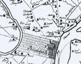 1750 Map of Philadelphia Pennsylvania Area