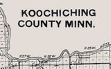 1910 Map of Koochiching County Minnesota