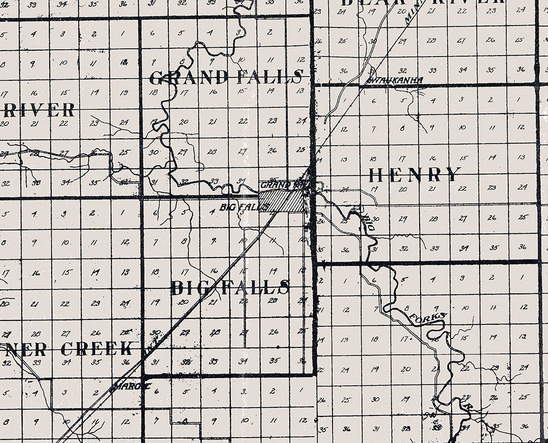 1910 Map of Koochiching County Minnesota