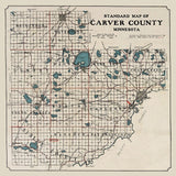 1913 Map of Carver County Minnesota