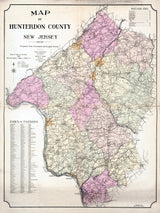 1902 Map of Hunterdon County New Jersey