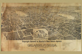 1884 Panoramic Map of Orlando Florida