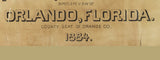 1884 Panoramic Map of Orlando Florida