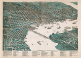 1876 Panoramic Map of Jacksonville Duval County Florida