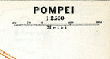 1910 Map of Pompei Italy by Baedeker