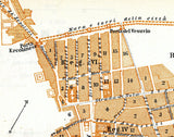 1910 Map of Pompei Italy by Baedeker