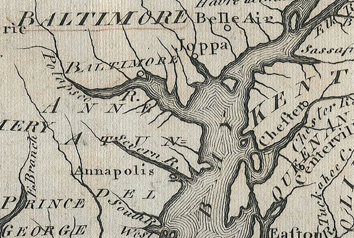 1796 Map of Maryland