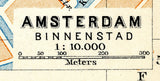 1910 Map of Amsterdam by Baedeker