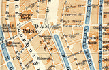 1910 Map of Amsterdam by Baedeker