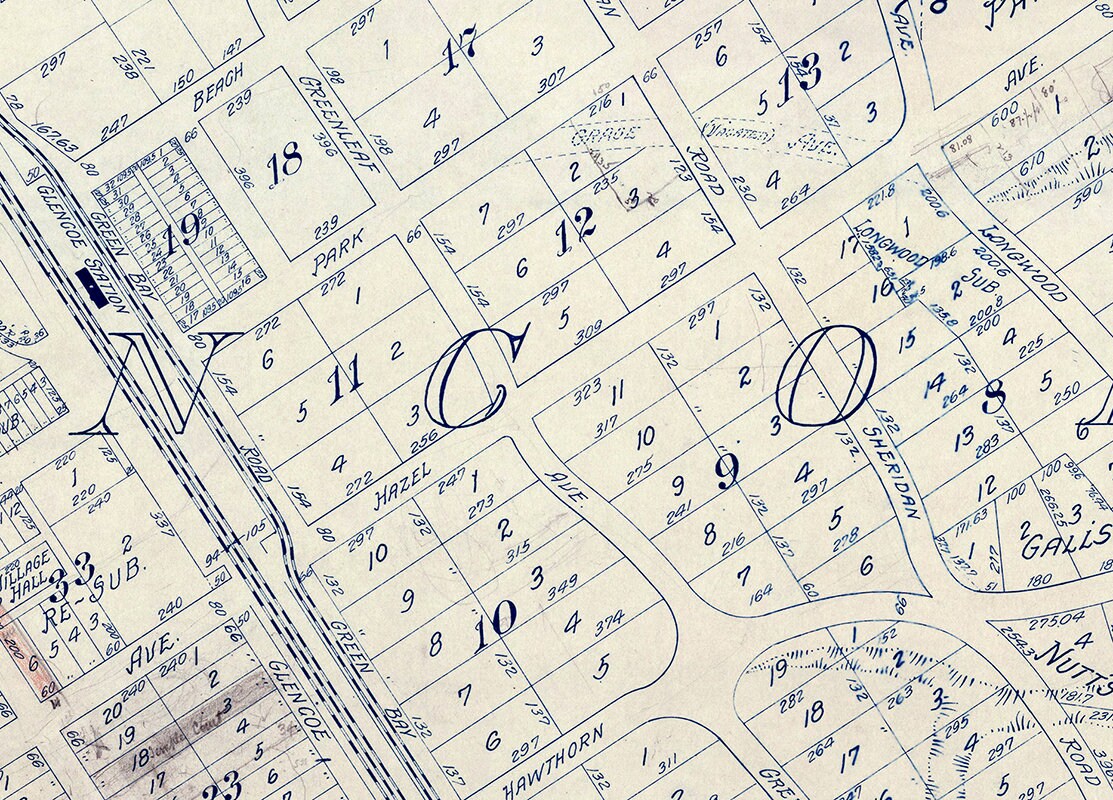 1924 Map of Glencoe Cook County Illinois