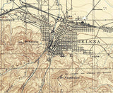 1899 Topo Map of Helena Montana Quadrangle