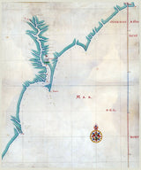 1662 Map of Carolina from Cape Hatteras to Cape Romain