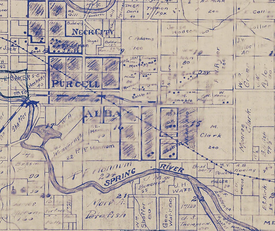 Carthage Alabama Farm Line Map