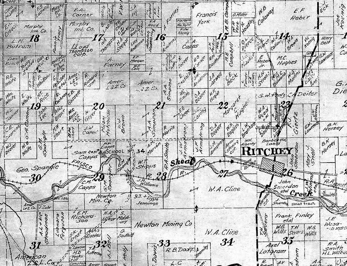 1928 Map of Newton County Missouri