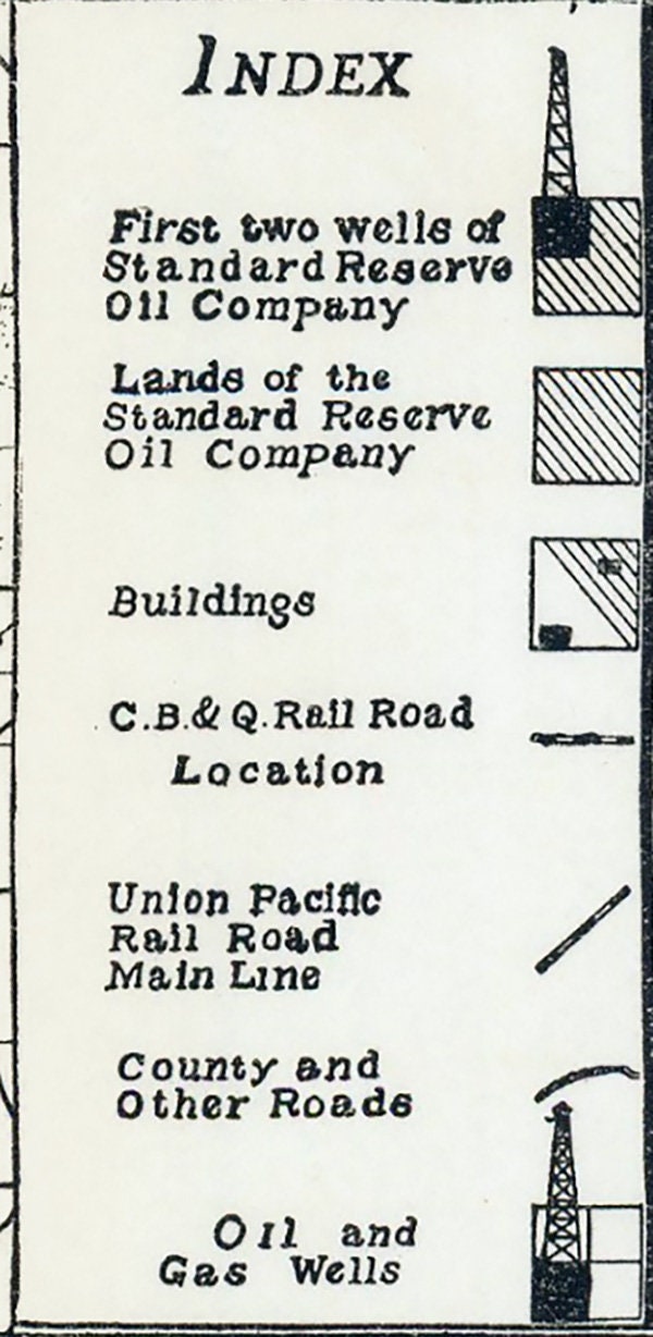 1903 Oil Field Map of Unita County Wyoming