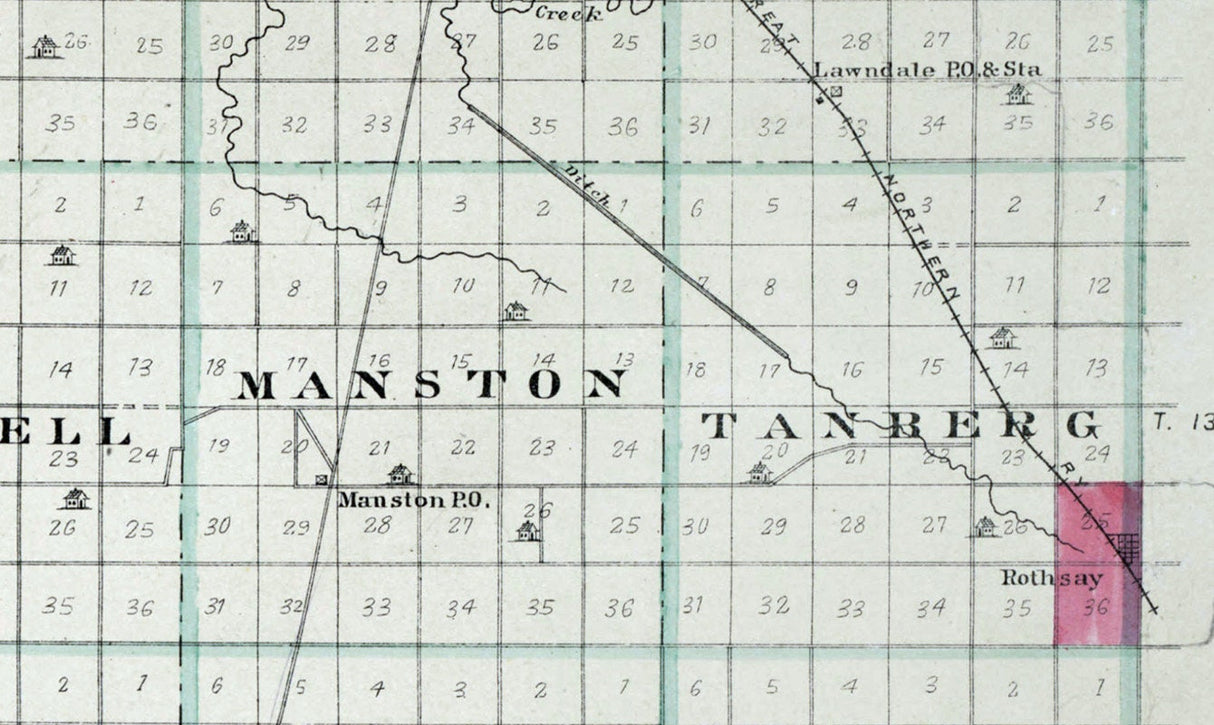 1903 Map of Wilkin County Minnesota