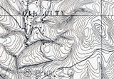 1889 Map of Oil City Oil Field Fresno County California