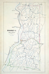1889 Map of Brooke County West Virginia