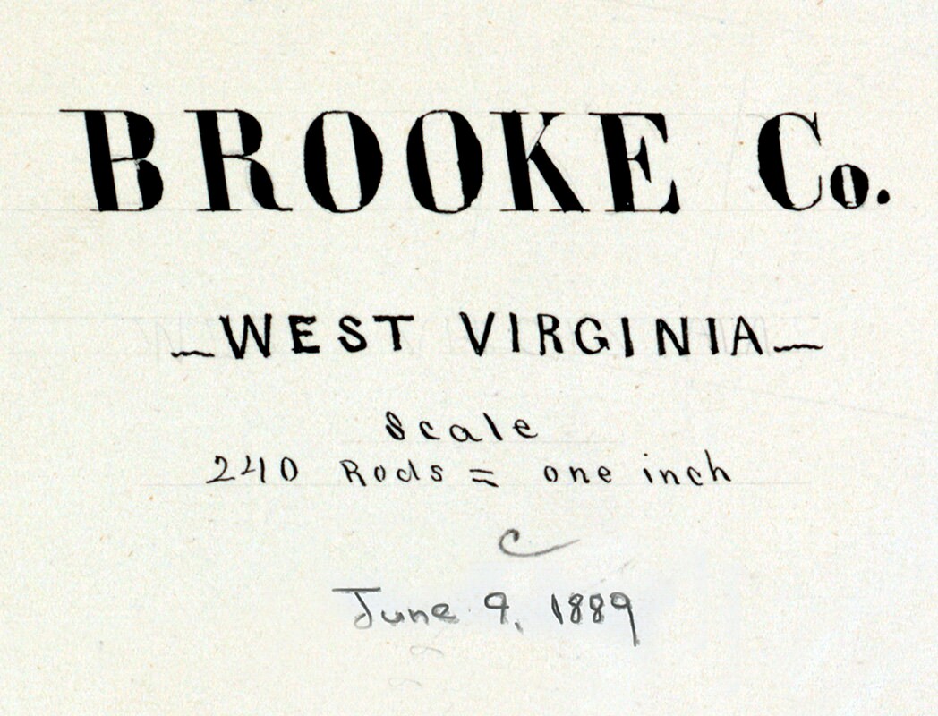 1889 Map of Brooke County West Virginia