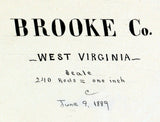 1889 Map of Brooke County West Virginia