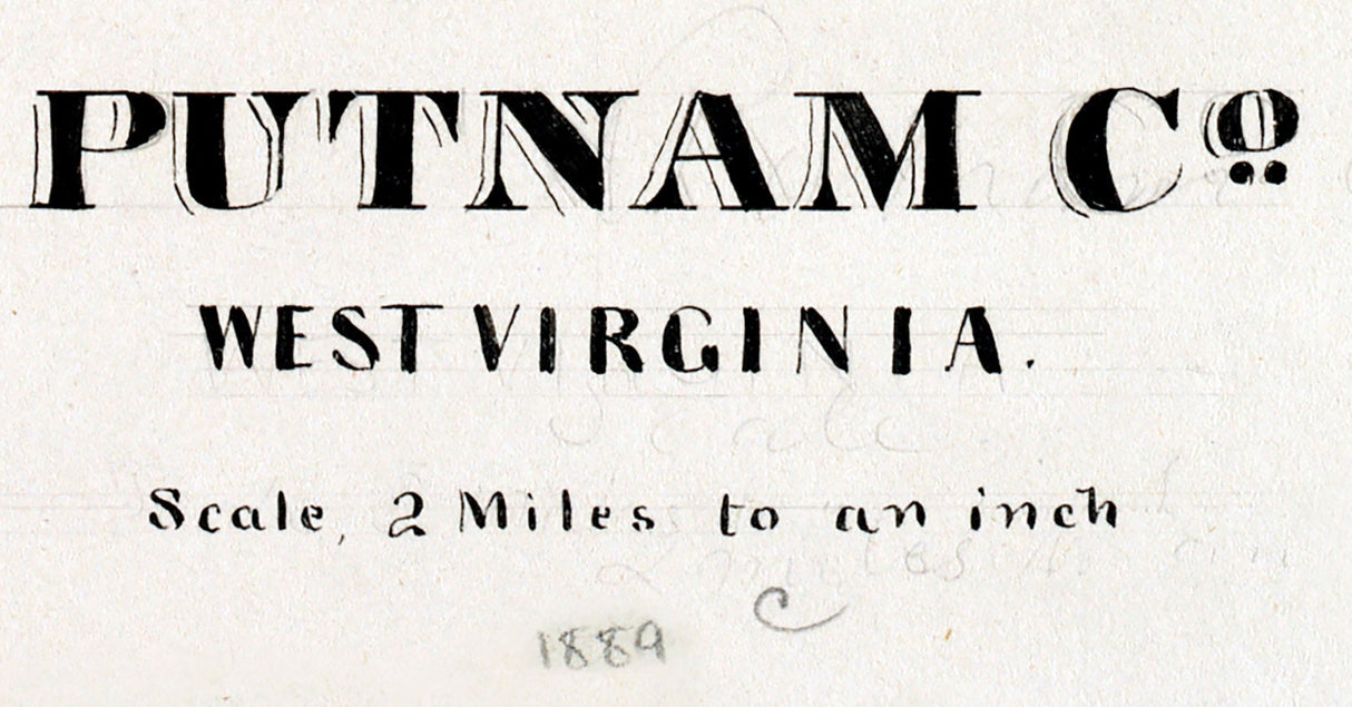 1889 Map of Putnam County West Virginia